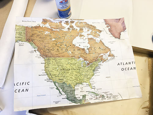 DIY Tray Step 5: Trace your map